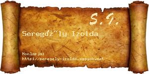 Seregély Izolda névjegykártya